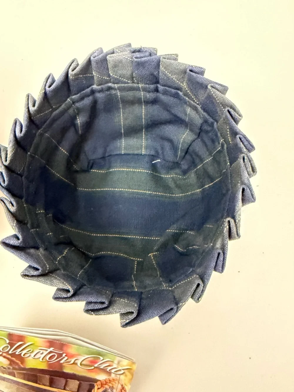 Longaberger Thyme Booking Basket Fabric Liner and Protector Collectors Club 1998